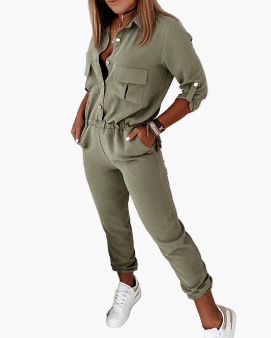 Women's Casual Utility Jumpsuit - Modern Everyday Style