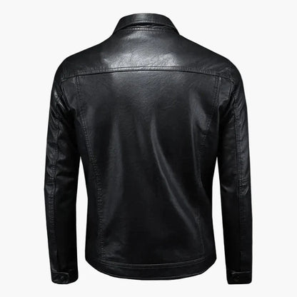 Men's Moto-Inspired Classic Leather Jacket for Modern Casual Style