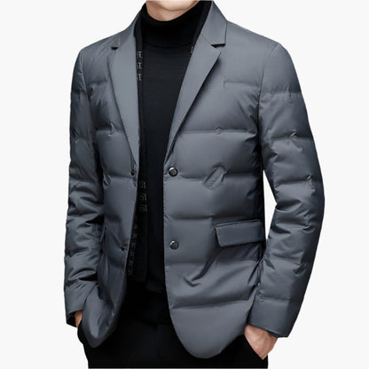 Men's Modern Padded Blazer Jacket for Formal and Casual Wear