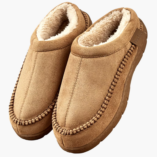 Men's Sheepskin Slipper Boots – Cozy Indoor Outdoor Memory Foam House Shoes