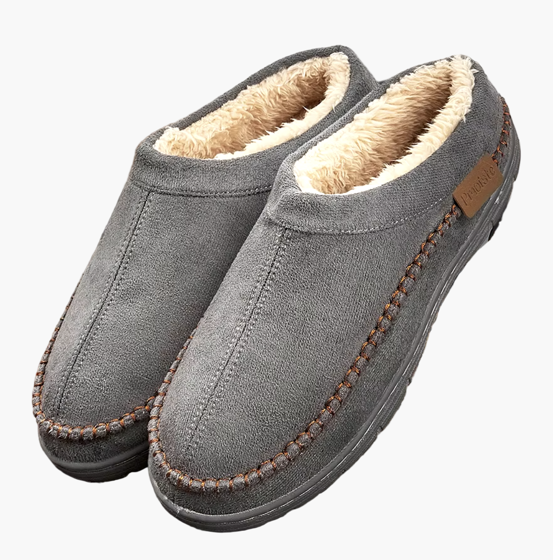 Men's Sheepskin Slipper Boots – Cozy Indoor Outdoor Memory Foam House Shoes