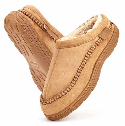Men's Sheepskin Slipper Boots – Cozy Indoor Outdoor Memory Foam House Shoes