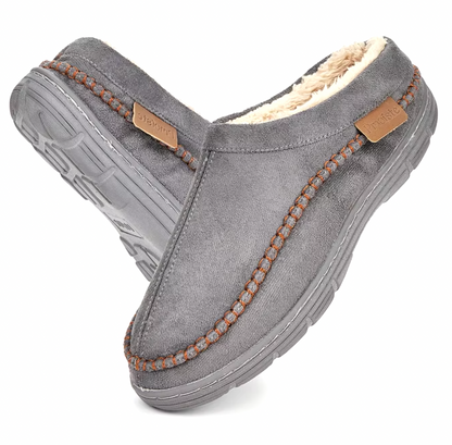 Men's Sheepskin Slipper Boots – Cozy Indoor Outdoor Memory Foam House Shoes