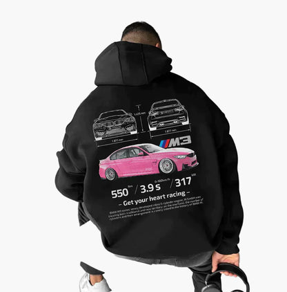 Unisex Porsche 911 GT3 RS Racing Graphic Hoodie – Sporty Pullover for Car Enthusiasts