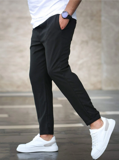 Men's Premium Cropped Jogger Pants with Drawstring – Modern Casual & Smart Style