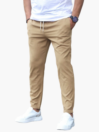 Men's Premium Cropped Jogger Pants with Drawstring – Modern Casual & Smart Style