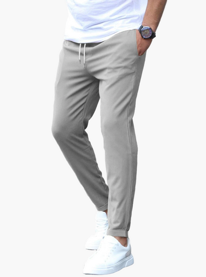Men's Premium Cropped Jogger Pants with Drawstring – Modern Casual & Smart Style