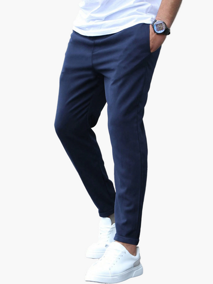 Men's Premium Cropped Jogger Pants with Drawstring – Modern Casual & Smart Style