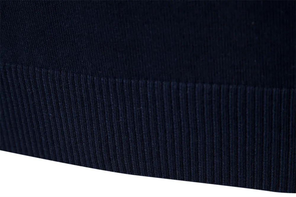 Men's Classic Quarter-Zip Striped Knit Sweater – Modern Casual Business Pullover