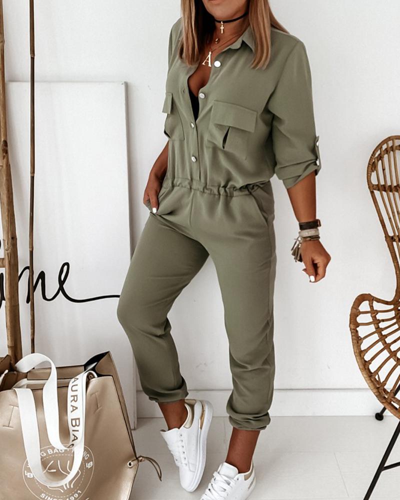 Women's Casual Utility Jumpsuit - Modern Everyday Style
