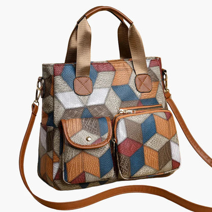 Women's Bohemian Patchwork Shoulder Bag – Artistic Everyday Crossbody Purse