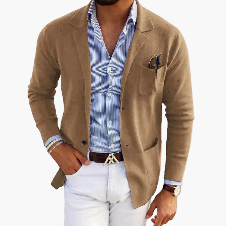 Men's Old Money Style Blazer with Lapel Collar – Classic Tailored Look for Business or Casual