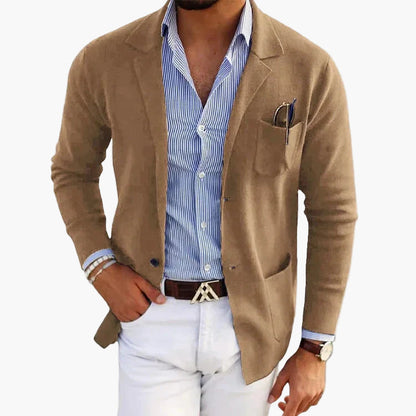 Men's Old Money Style Blazer with Lapel Collar – Classic Tailored Look for Business or Casual