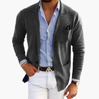 Men's Old Money Style Blazer with Lapel Collar – Classic Tailored Look for Business or Casual