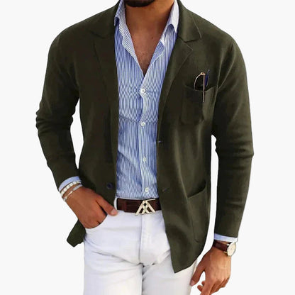 Men's Old Money Style Blazer with Lapel Collar – Classic Tailored Look for Business or Casual