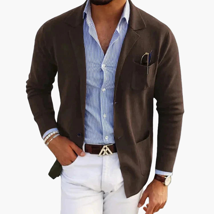 Men's Old Money Style Blazer with Lapel Collar – Classic Tailored Look for Business or Casual