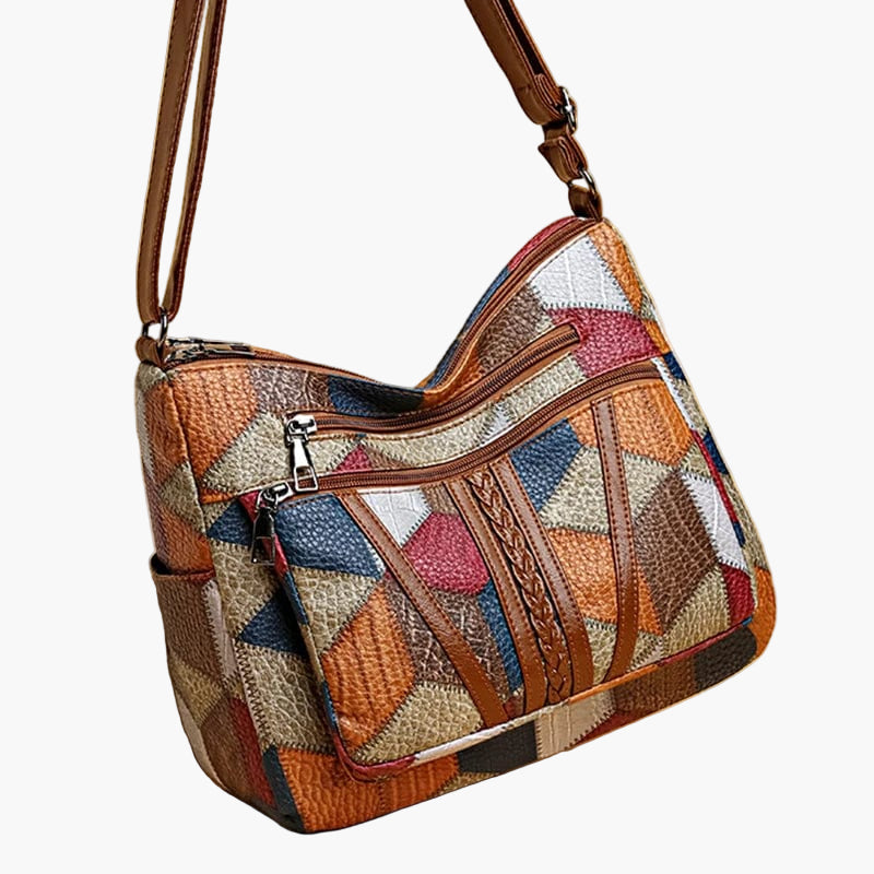 Women's Bohemian Patchwork Shoulder Bag – Artistic Everyday Crossbody Purse