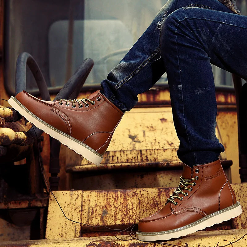 Men's Retro Winter Boots – Stylish Vintage-Inspired Outdoor Footwear for Cold Weather