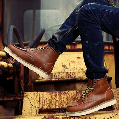 Men's Retro Winter Boots – Stylish Vintage-Inspired Outdoor Footwear for Cold Weather