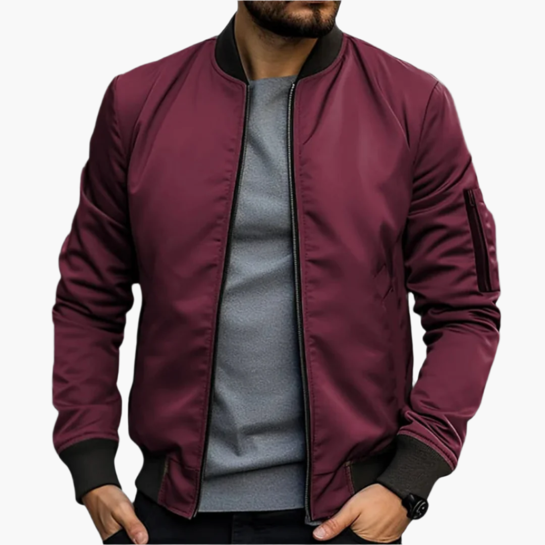 Men's Modern Lightweight Transitional Bomber Jacket – Stylish Everyday Outerwear
