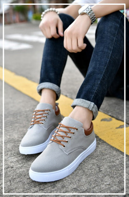 Men's Casual Canvas Sneakers – Versatile Everyday Comfort Shoes