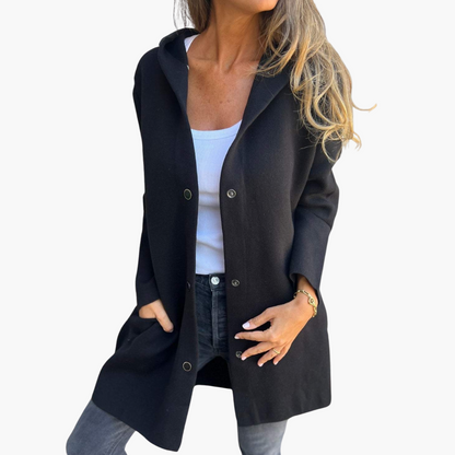 Women's Casual Single-Breasted Hooded Jacket – Everyday Relaxed Style
