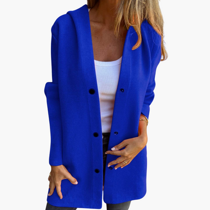 Women's Casual Single-Breasted Hooded Jacket – Everyday Relaxed Style