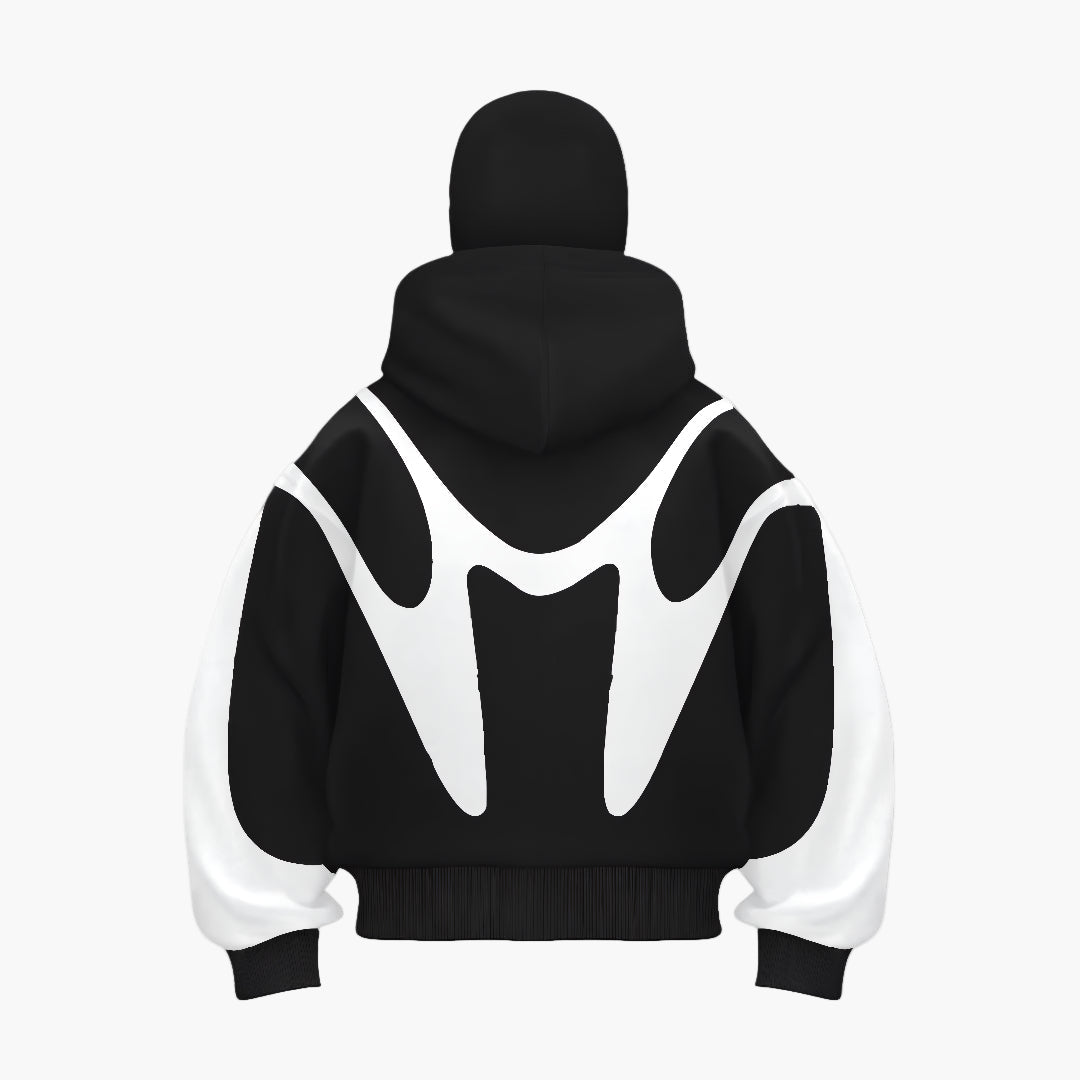 Men's Streetwear Balaclava Full-Zip Hoodie with Face Cover – Urban Outdoor Style