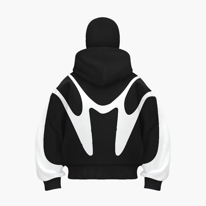 Men's Streetwear Balaclava Full-Zip Hoodie with Face Cover – Urban Outdoor Style