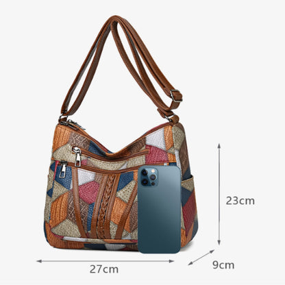 Women's Bohemian Patchwork Shoulder Bag – Artistic Everyday Crossbody Purse
