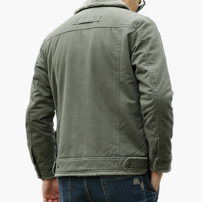 Men's Outdoor Sherpa-Lined Casual Jacket – Warm Windproof Street Style