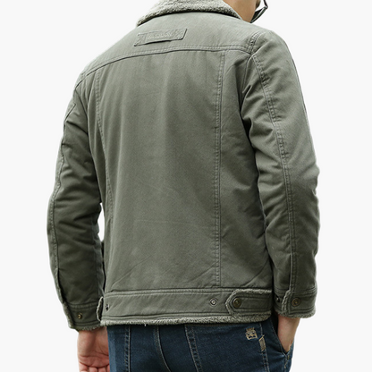 Men's Outdoor Sherpa-Lined Casual Jacket – Warm Windproof Street Style