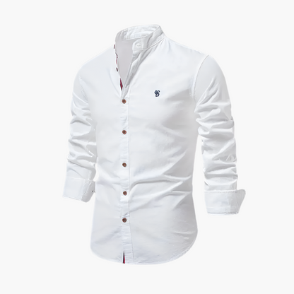 Men's Stylish Long Sleeve Casual Polo Shirt - Modern Slim Fit, Everyday Wear