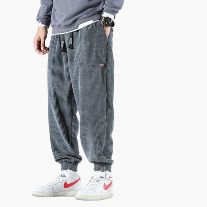 Men's Relaxed Fit Corduroy Sweatpants for Casual and Athletic Wear