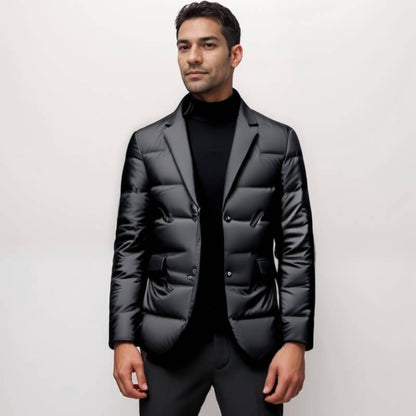 Men's Modern Padded Blazer Jacket for Formal and Casual Wear