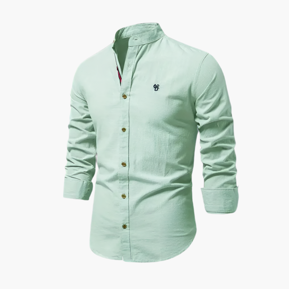 Men's Stylish Long Sleeve Casual Polo Shirt - Modern Slim Fit, Everyday Wear