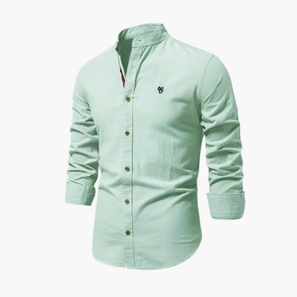 Men's Stylish Long Sleeve Casual Polo Shirt - Modern Slim Fit, Everyday Wear