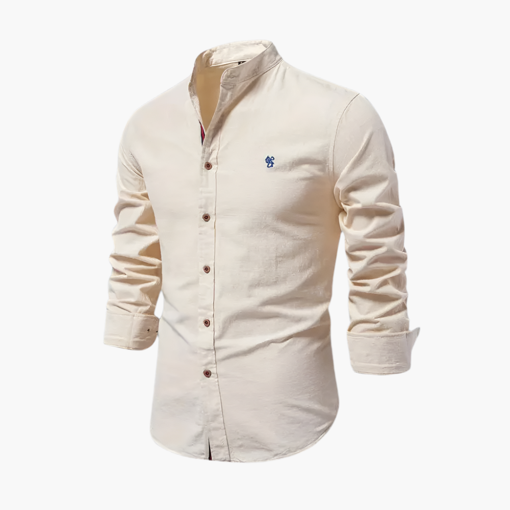 Men's Stylish Long Sleeve Casual Polo Shirt - Modern Slim Fit, Everyday Wear