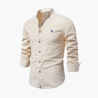Men's Stylish Long Sleeve Casual Polo Shirt - Modern Slim Fit, Everyday Wear