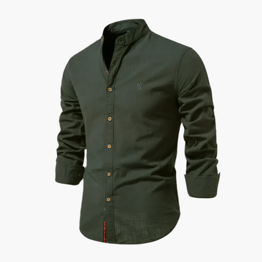 Men's Stylish Long Sleeve Casual Polo Shirt - Modern Slim Fit, Everyday Wear