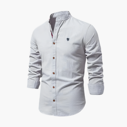 Men's Stylish Long Sleeve Casual Polo Shirt - Modern Slim Fit, Everyday Wear