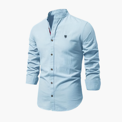 Men's Stylish Long Sleeve Casual Polo Shirt - Modern Slim Fit, Everyday Wear