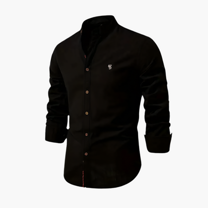 Men's Stylish Long Sleeve Casual Polo Shirt - Modern Slim Fit, Everyday Wear