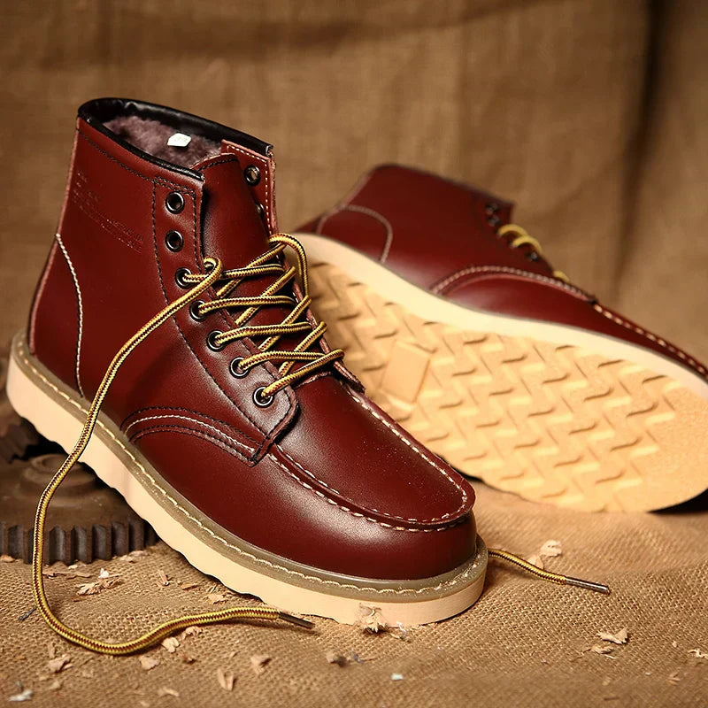 Men's Retro Winter Boots – Stylish Vintage-Inspired Outdoor Footwear for Cold Weather
