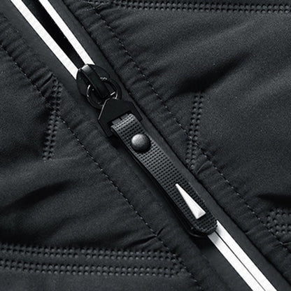 Men's Quilted Winter Bomber Jacket – Elegant Warm Zip-Up Outerwear for Cold Weather