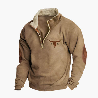 Men's Southwest Style Quarter-Zip Pullover – Casual Modern Comfort Sweatshirt
