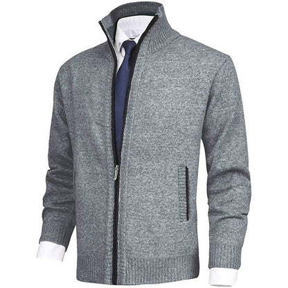 Men's Modern Zip-Up Cardigan for Daily Style and Comfort