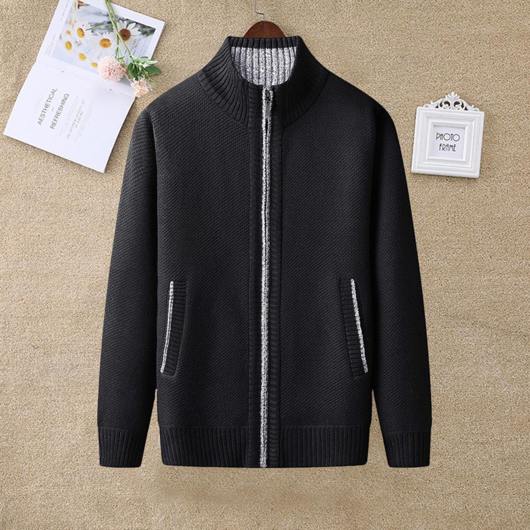 Men's Modern Zip-Up Cardigan for Daily Style and Comfort