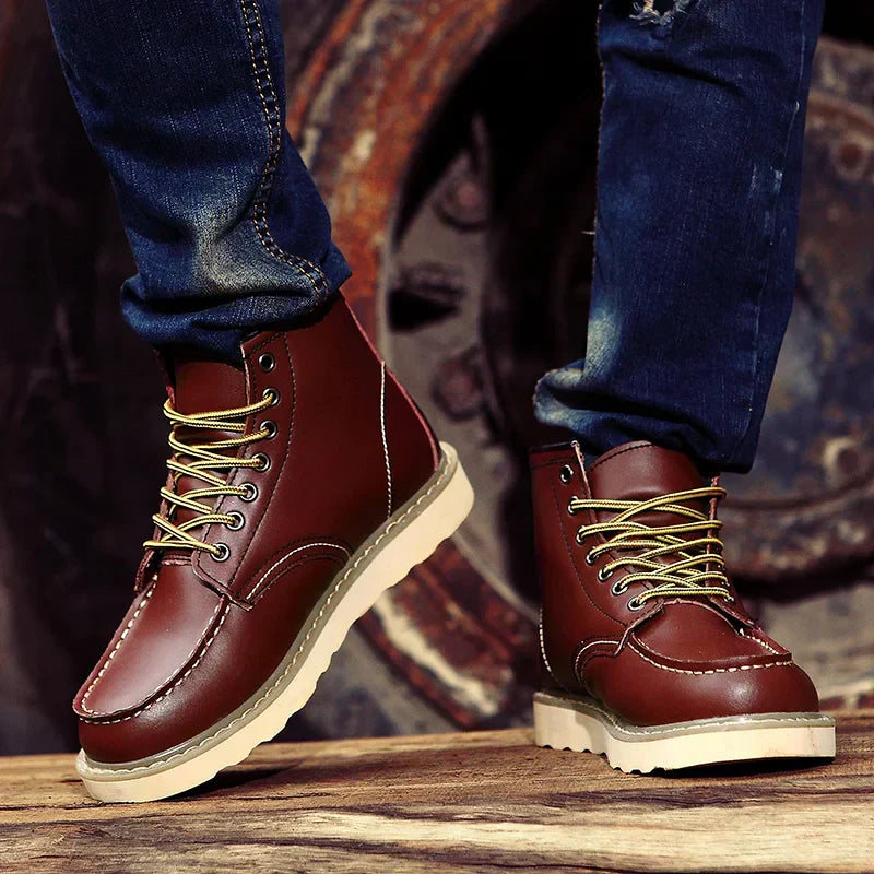 Men's Retro Winter Boots – Stylish Vintage-Inspired Outdoor Footwear for Cold Weather