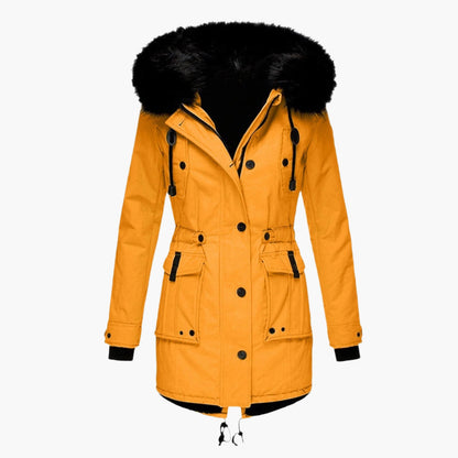 Women's Winter Parka Jacket with Faux Fur Hood – Elegant Outdoor Style for Cold Weather
